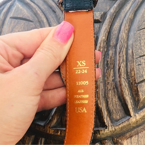 Vintage Dooney & Bourke all weather pebbled Black British Tan Belt -USA … - Picture 7 of 11